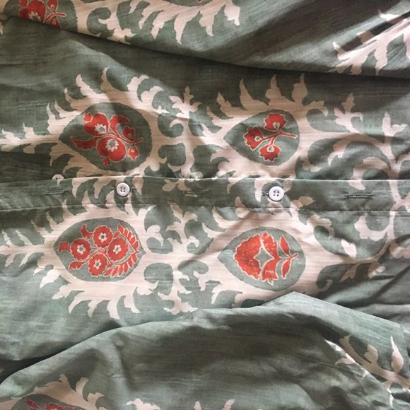 Green 3/4 Sleeve Print Top - Picture 5 of 5